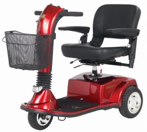 red and black mobility scooter 